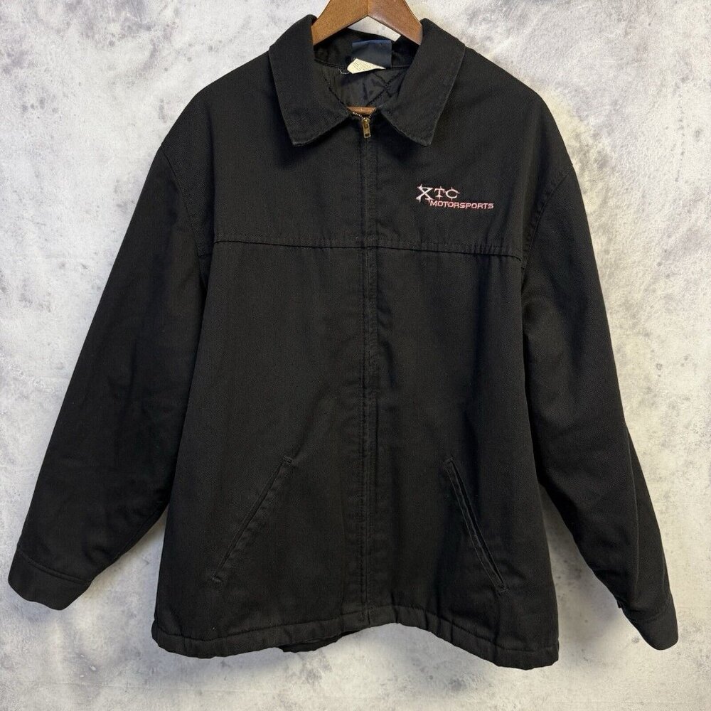 Dickies Insulated Lined Jacket Mens 2XL Black Full Zip Embroidered Shop